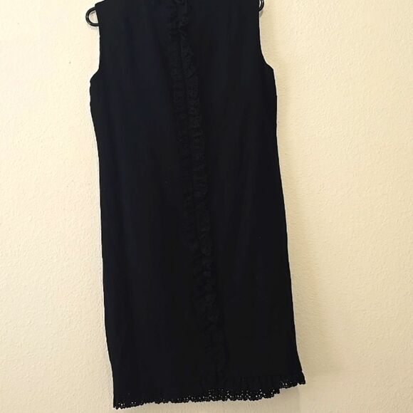 The Ann Fogarty Lord & Tylor, Vintage,  Black Sleeveless Dress 12 - Picture 3 of 13